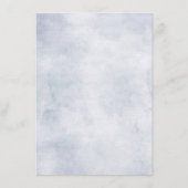 Blaue Hydrangeas Pastellrosa Rosen Hochzeit Begleitkarte (Rückseite)