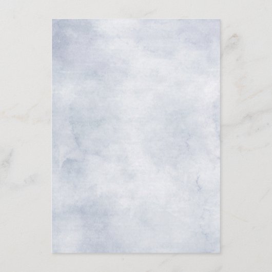 Blaue Hydrangeas Pastellrosa Rosen Hochzeit Begleitkarte (Rückseite)