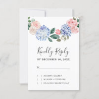 Blaue Hydrangeas Pastellrosa Rosen Hochzeit