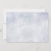 Blaue Hydrangeas Pastellrosa Rosen Hochzeit Save The Date (Rückseite)