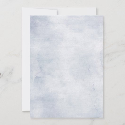 Blaue Hydrangeas Pastellrosa Rosen Hochzeit Save The Date (Rückseite)