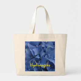 Blaue Hydrangeas-Tasche Jumbo Stoffbeutel