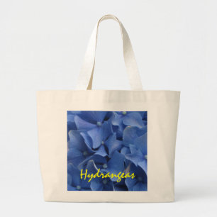 Blaue Hydrangeas-Tasche Jumbo Stoffbeutel