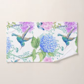 Blaue Hydrangeas und Hummingvögel Badhandtuch Set (Handtuch)