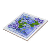 Blaue Hydrangeas und Schmetterlinge Fliese (Seite)