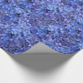 Blaue Hydrangeaverpackung Papier-glatt Geschenkpapier (Ecke)