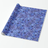 Blaue Hydrangeaverpackung Papier-glatt Geschenkpapier (Ungerollt)