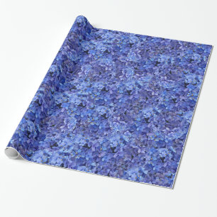 Blaue Hydrangeaverpackung Papier-glatt Geschenkpapier