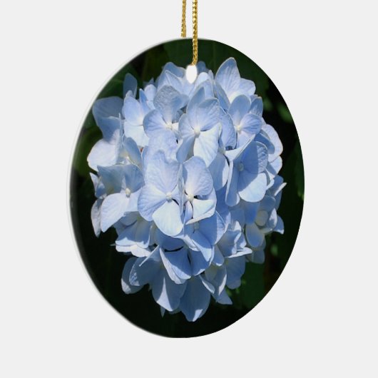 Blaue Hydrangeaverzierung Keramik Ornament (Rechts)