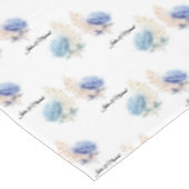 Blaue Hyndrangea-Blumen Hochzeitsdekoration Frisch Tischdecke (Schrägansicht)