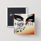 Blaue Hypnosesichte Button (Vorne & Hinten)