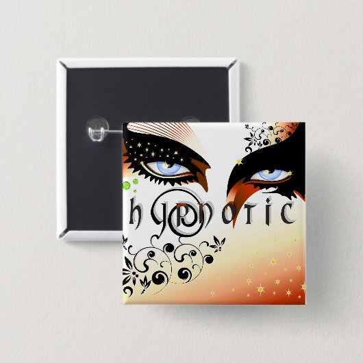 Blaue Hypnosesichte Button (Vorne & Hinten)