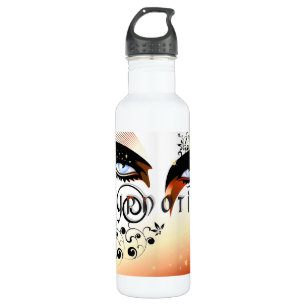 Blaue Hypnosesichte Edelstahlflasche