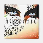 Blaue Hypnosesichte Magnet (Vorne)