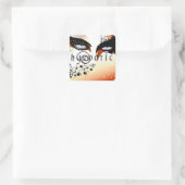 Blaue Hypnosesichte Quadratischer Aufkleber (Tasche)