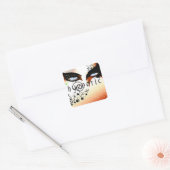 Blaue Hypnosesichte Quadratischer Aufkleber (Umschlag)