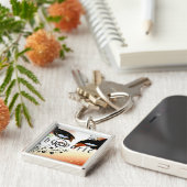 Blaue hypnotische Augen bilden Schlüsselanhänger (Seite)