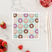 Blaue Icierte Donuts mit Sprinklen-Muster-Party Serviette (Beispiel)