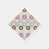 Blaue Icierte Donuts mit Sprinklen-Muster-Party Serviette (Ecke)
