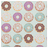 Blaue Icierte Donuts mit Sprinklen-Muster-Party Stoff (Nahaufnahme)