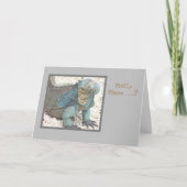 BLAUE IGUANA/KOPFTILTED/"HÜBSCH BITTE?/BITTE GUT S KARTE (Vorderseite)