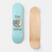BLAUE IGUANA Skateboard Deck (Vorderseite)