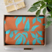 Blaue illustrierte Blumenmuster Seidenpapier (Geschenk)
