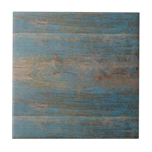 Blaue Imitat-Strand-Holz-Beschaffenheit Fliese (Vorderseite)