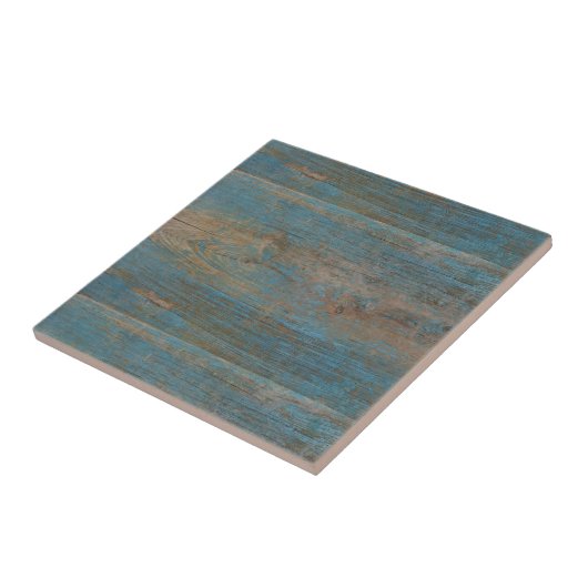 Blaue Imitat-Strand-Holz-Beschaffenheit Fliese (Seite)