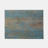 Blaue Imitat-Strand-Holz-Beschaffenheit Fußmatte (Vorderseite)