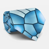 Blaue Imitate gestanztes Glass Muster Sporty Men's Krawatte (Gerollt)