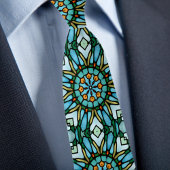 Blaue Imitate Kaleidoskop Necktie Krawatte