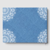 Blaue Imitate mit weißer Mandala Gästebuch (Rückseite)