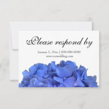 Blaue Immergrün elegante florale Hortensien RSVP