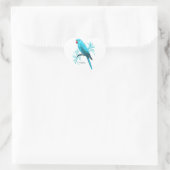 Blaue Indianerringel Herz-Aufkleber (Tasche)