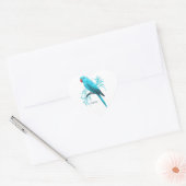 Blaue Indianerringel Herz-Aufkleber (Umschlag)