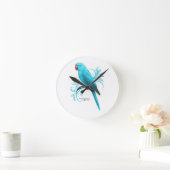 Blaue Indianerringel Runde Wanduhr (Zuhause)