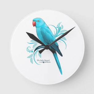 Blaue Indianerringel Runde Wanduhr
