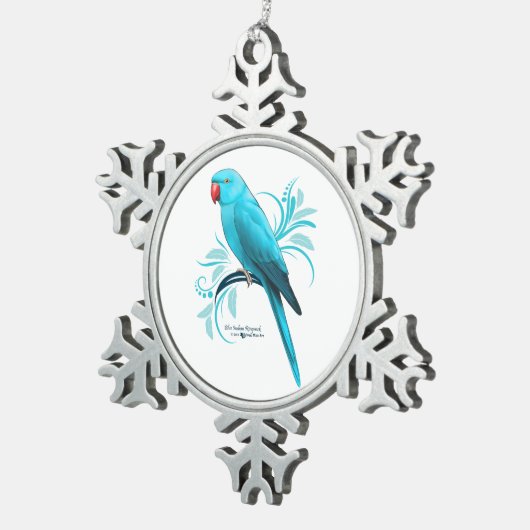 Blaue Indianerringel Schneeflocken Zinn-Ornament (Rechts)