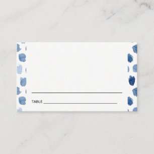 BLAUE INDIGO WATERCOLOR BAR BAT MITZVAH PLATZKARTE VISITENKARTE
