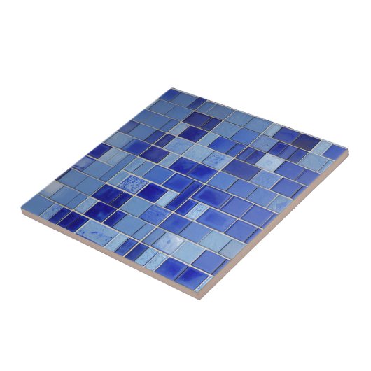 Blaue Indigofisch-Azurblau-Kacheln, kitschig Stimm Fliese (Seite)