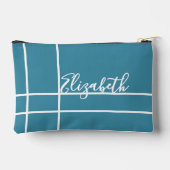 Blaue individuelle Namen Zubehörtasche (Rückseite)