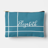 Blaue individuelle Namen Zubehörtasche (Vorderseite)