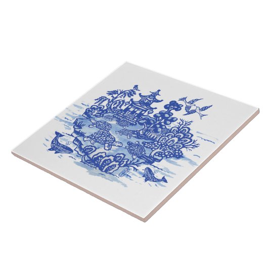 Blaue Insel der Schildkröten Whimsikgarten Fliese (Seite)