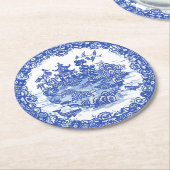 Blaue Insel der Schildkröten Whimsikgarten Runder Pappuntersetzer (Angewinkelt)