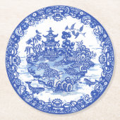 Blaue Insel der Schildkröten Whimsikgarten Runder Pappuntersetzer (Vorderseite)