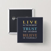 Blaue inspirierend moderne Typografie Button (Vorne & Hinten)