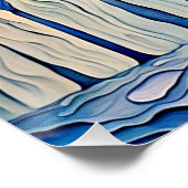 Blaue Iren in Vase Poster (Ecke)
