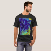 Blaue Iris Abstrakt T-Shirt (Vorne ganz)