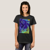 Blaue Iris abstrakt T-Shirt (Vorne ganz)